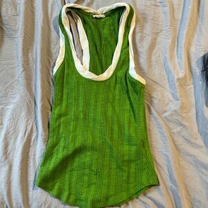 Green racerback tank
